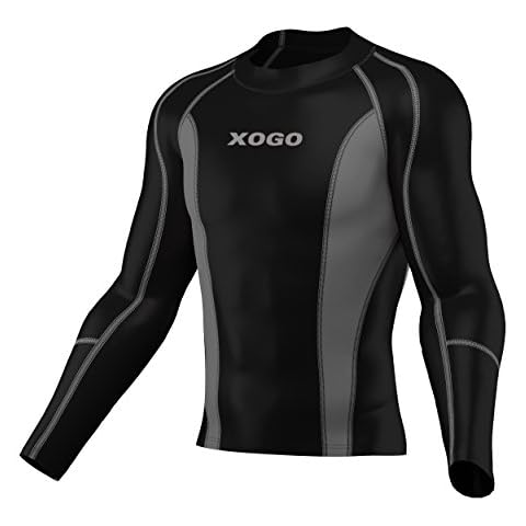 XOGO Men's Long Sleeve Compression Top Cover