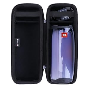 LTGEM Hard Case for JBL Pulse 4 & JBL Charge 4/5 Waterproof Portable Bluetooth Speaker - Travel Protective Carrying Storage Bag(Black+Black)