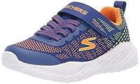 Skechers Boy's Nitro Sprint Sneaker, Blue/Orange, US 5