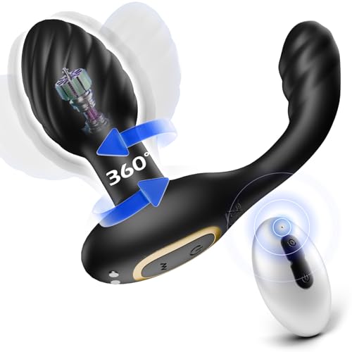 AMOVIBE Analvibratoren für Man, Sex Spielzeug für die Männer 10 Rotations und 10 Vibrations Analplug für Männer Sex Sexspielzeug, Prostata Stimulation Männer Anal Vibrator, Sex Spielzeug für die Paare