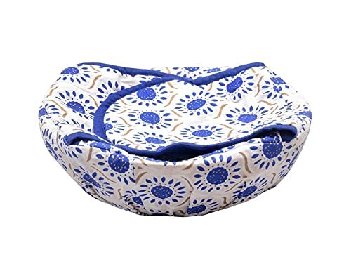 LAGETCotton Cloth Chapati Bread Basket, Washable with Chain, Traditional Roti Rumals(Pack of 1 , Multicolor)