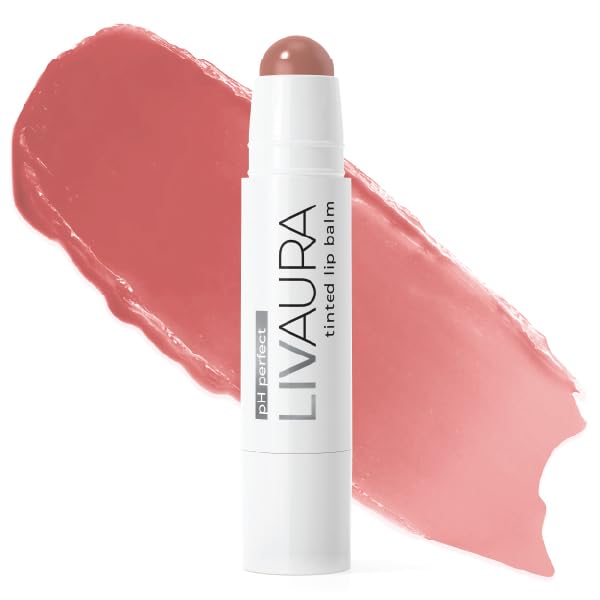 Tinted Lip Balm pH Activated Colored LipBalm, Hydrate, Glossy, Lightweight, Moisturize & Tint with Shea Butter, tinted lip balm for women, Premium Quality, Made in the USA (Nude Rose)