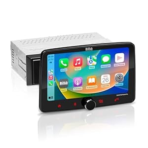 BOSS Audio Systems BVCP9700A-FL Single DIN Car Stereo Wireless Apple CarPlay, Android Auto, 7 Inch Touchscreen, Bluetooth, AM/FM Radio Receiver