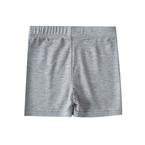 Boxers - Pantalones cortos de baile para niñas, color sólido, transpirables, para bicicleta (gris, 6-7 años)