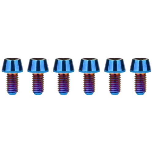 Image of Titanium Ti DIN912 M4 8 10 12 15 20mm Tapered Head Hex Bolts Bicycle Screws Pack of 6 (Burnt Blue, M4x8mm)