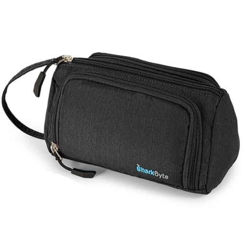 SharkByte Large Pencil Case for Girls Boys, Big Capacity Pencil Cases Bag, Recycled Fabric Pen Pouch Holder Stationery Organizer School College Office Handle Organizer for Student Teens Girls Adults