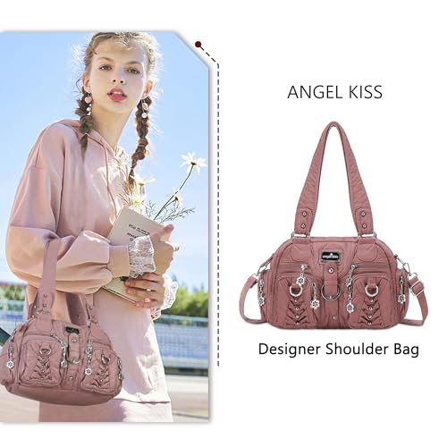 Image of Angel Kiss Small Purse Handbag for Women Crossbody and Shoulder Bags Multipocket Soft Hobo Purses