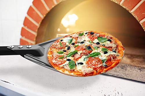 Rtt Turning Pizza Peel With 8" Aluminum Round Pizza Paddle,23.6" Overall,Outdoor Pizza Oven Accessories #TOP6