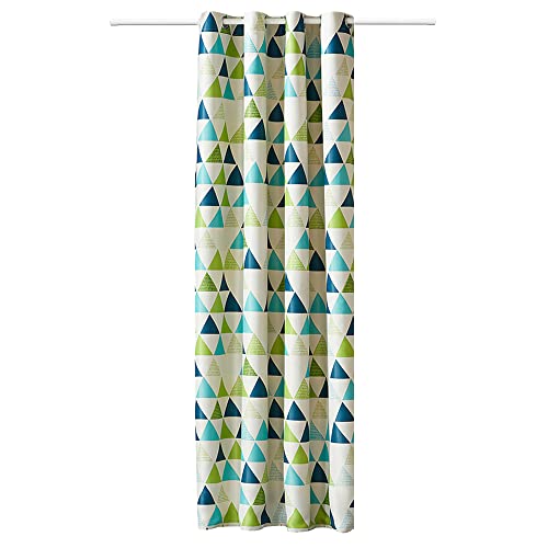 AliFish 1 Panel Geometric Triangle Pattern Thermal Insulated Semi-Blackout Curtains Room Darkening Children's Study Room Curtains for Boys Girls Kids Room Grommet Process W52 x L63 inch