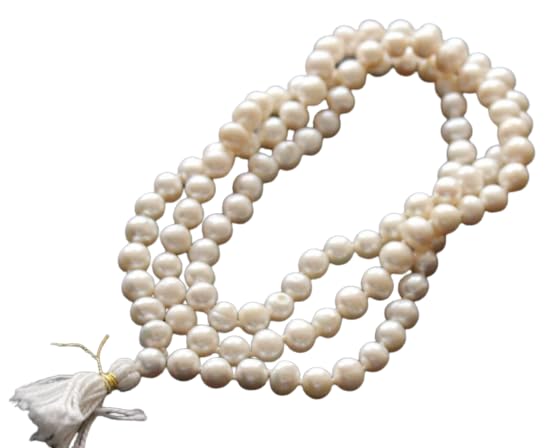 Rare Gems Gallery A1 Quality Sachhe Moti Ki Mala Original Certified सच्चा मोती माला Safed Moti Ki Mala 108 Bead पर्ल माला Most Precious Chandra Moti Mala Very Rare South Sea Origin Pearl Mala For Kids
