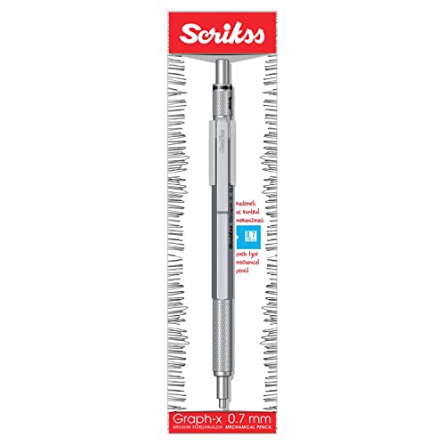 Scrikss Graph-X Mechanical Pencil (0.7 Mm, Silver) #TOP5