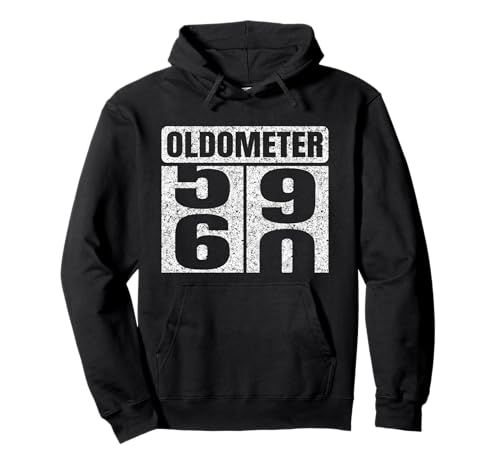 Oldometer 59-60 60th Birthday 60 Year Old Funny Gifts Idea Felpa con Cappuccio