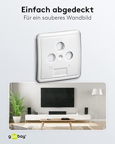 Goobay 67051 Copertura a 3 Fori per Prese Antenna
