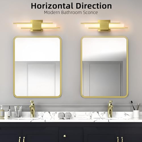 Image of LED Wall Sconces,3000K Warm Light Acrylic Brass Gold Wall Sconce for Bedroom,Bathroom,Living Room,Hallway(1 pcs)