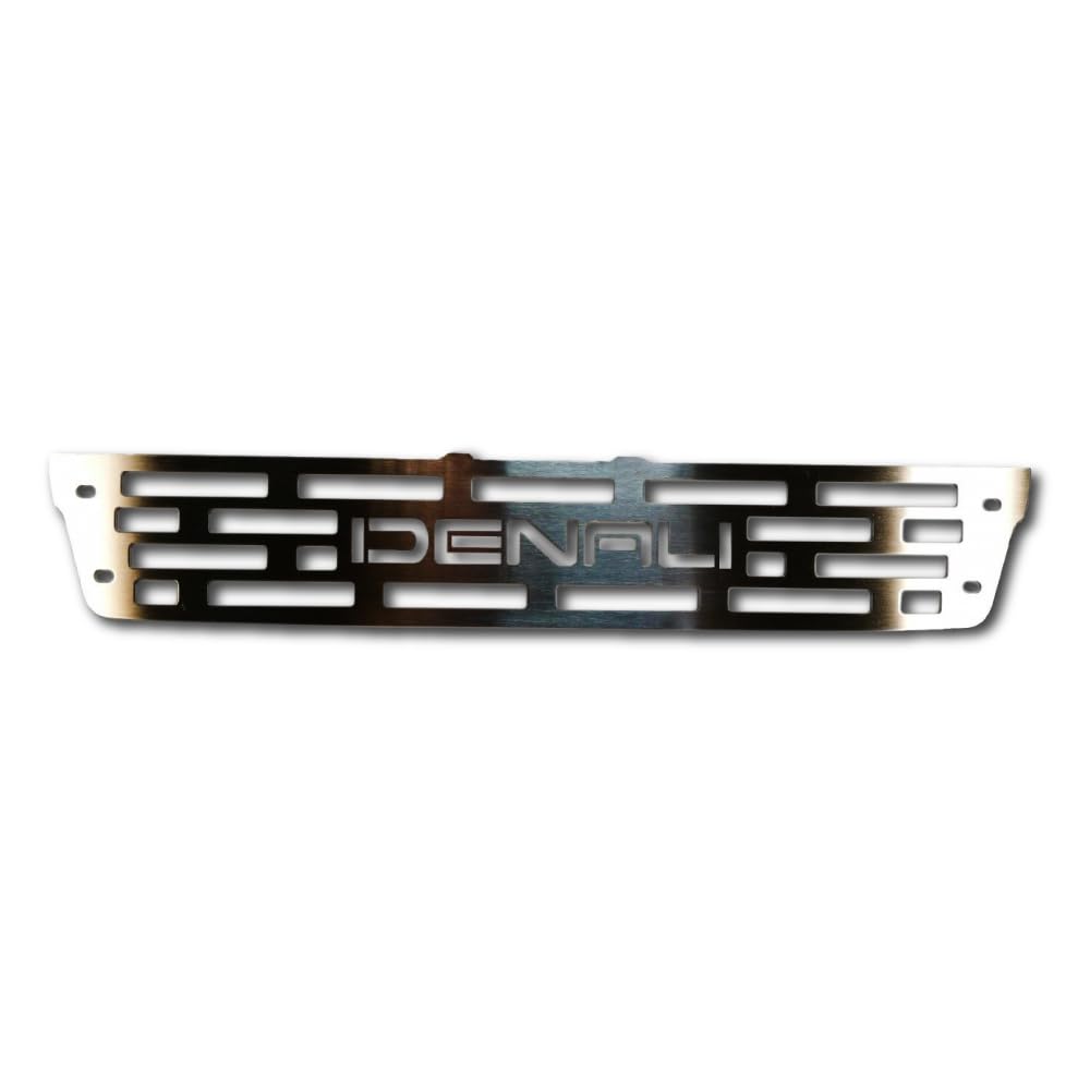 Bumper Grille Insert Brushed Stainless DENALI Edition Compatible with 2015-2019 GMC Sierra 2500 3500 HD M2M #700-130-3