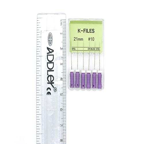 ADDLER Strength Dental Stainless Steel K File 21 mm Root Canal Files Size 10 (Pack of 6) (B097H2R824) Amazon Price History, Amazon Price Tracker
