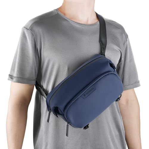 Image of Vanguard VEO Lite W3L Camera & Everyday Waist Pack (Navy) - 3L Capacity, Fits Mirrorless Camera + Accessories, Tripod Strap, Adjustable Wear, Easy-Clean Water-Resistant Design