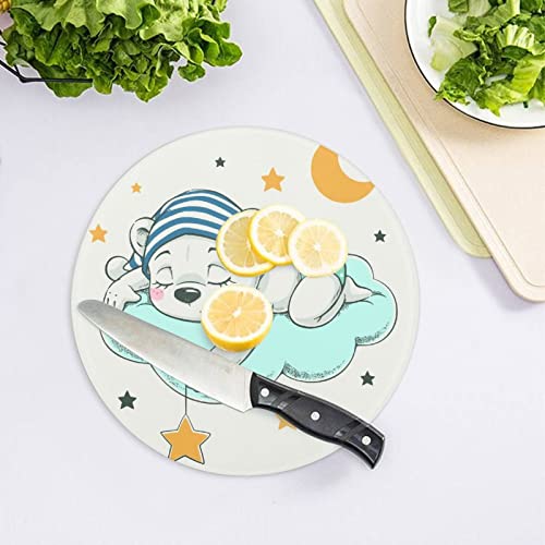 Planche à hacher les aliments de 20 cm en forme d'ours mignon