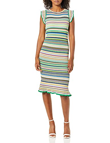 Milly Women's Micro Stripe Mini Mermaid Dress, Rainbow Multi, S #TOP10