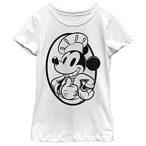 T-shirt Disney Chef Mickey blanc fille vêtement été taille L