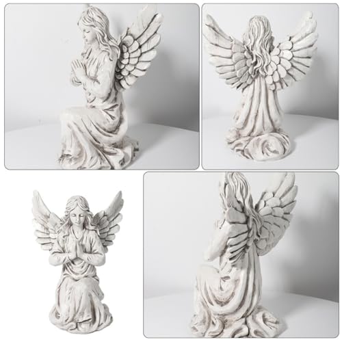 Statue ange résistant aux intempéries figurine blanche - 4