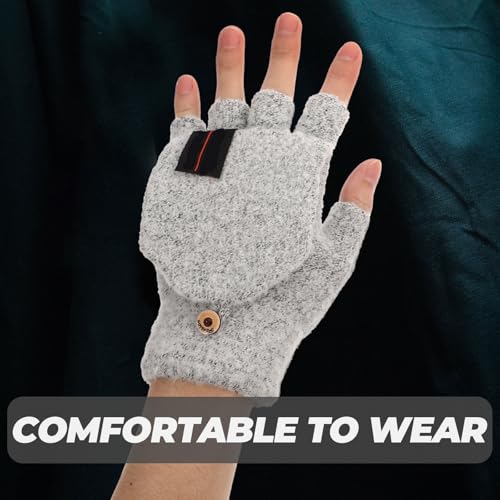 Guantes calefactables USB contra manos frías en invierno y diseño convertible 5