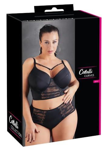 Soutien-gorge Cottelli CURVES grande taille noir 95D confortable pour poitrine généreuse