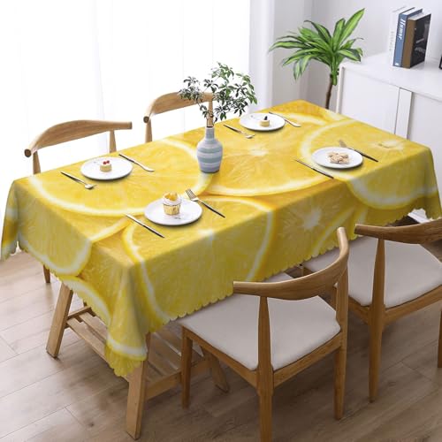 Nappe rectangulaire motif citron jaune de qualité supérieure pour table