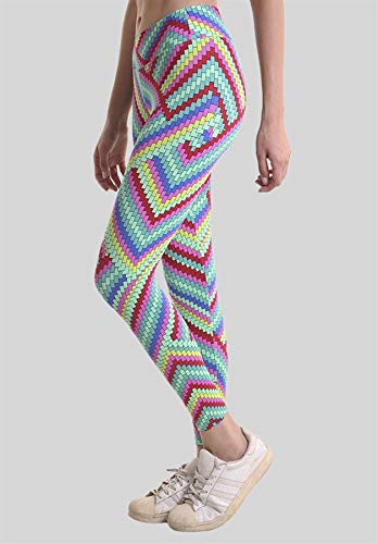 Calça Legging Capri Estampada Tijolinhos - Verde P