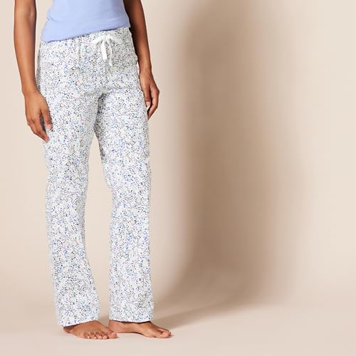 Image of Amazon Essentials Women's Cotton Pajama Pants, Breathable Poplin Sleep Pant with Drawstring Elastic Waist