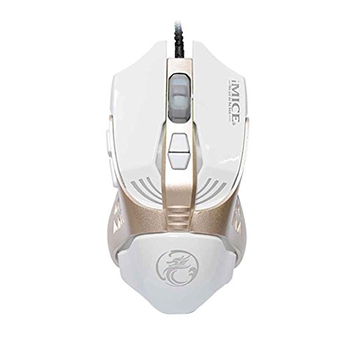 IMICE V5 programable Gaming Mouse 3200DPI 7 botones retroiluminado USB con cable óptico ratón para PC portátil escritorio portátil