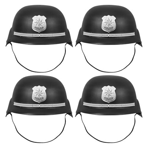 Casque de Policier Enfant en Plastique pour Jeux de Rôle et Carnaval