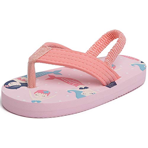 Image of Boys Girls Strap Flip Flops Sandals Cute Cartoon Unicorn Shark Toddler Flip Flop Kids Pool Beach Flat Slide Summer Water Shoes