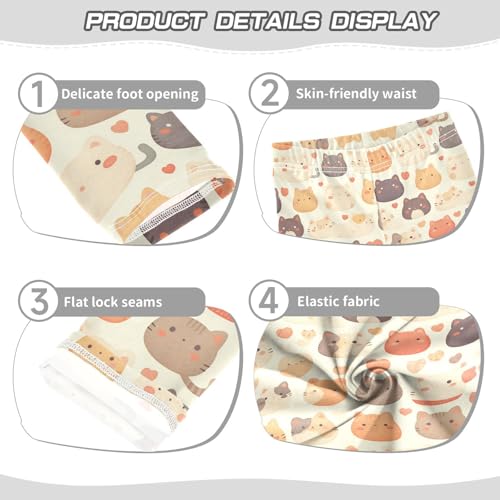 KLL Cute Cats Toddler Girls' Athletic Leggings Fashion Full Length Lounge Pants Sports3