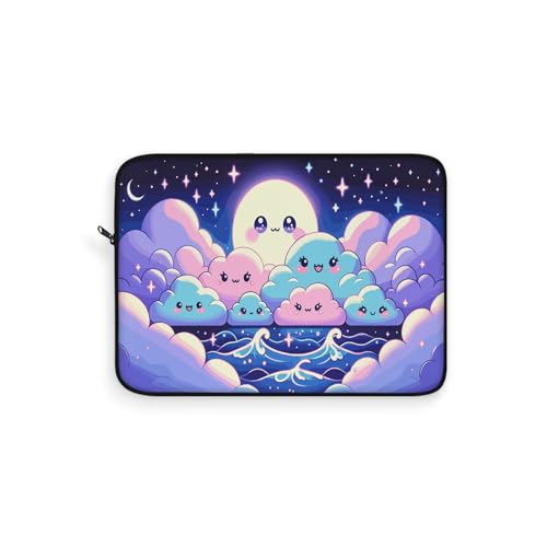 Housse pour ordinateur portable Kawaii protection souple lune nuages mignons