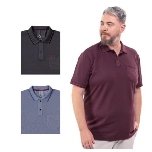kit 3 Camisa Polo Bolso Plus Masculina Piquet Algodão Básica Premium Leve Confortável