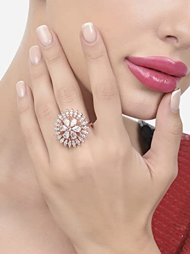 Cubic Zirconia Statement Ring for Women