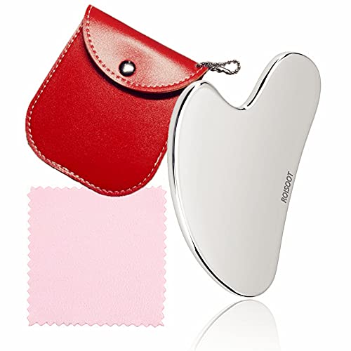 Stainless Steel Gua Sha Board, Personal Use at Home, Enhance Skin Value, with Travel Bag