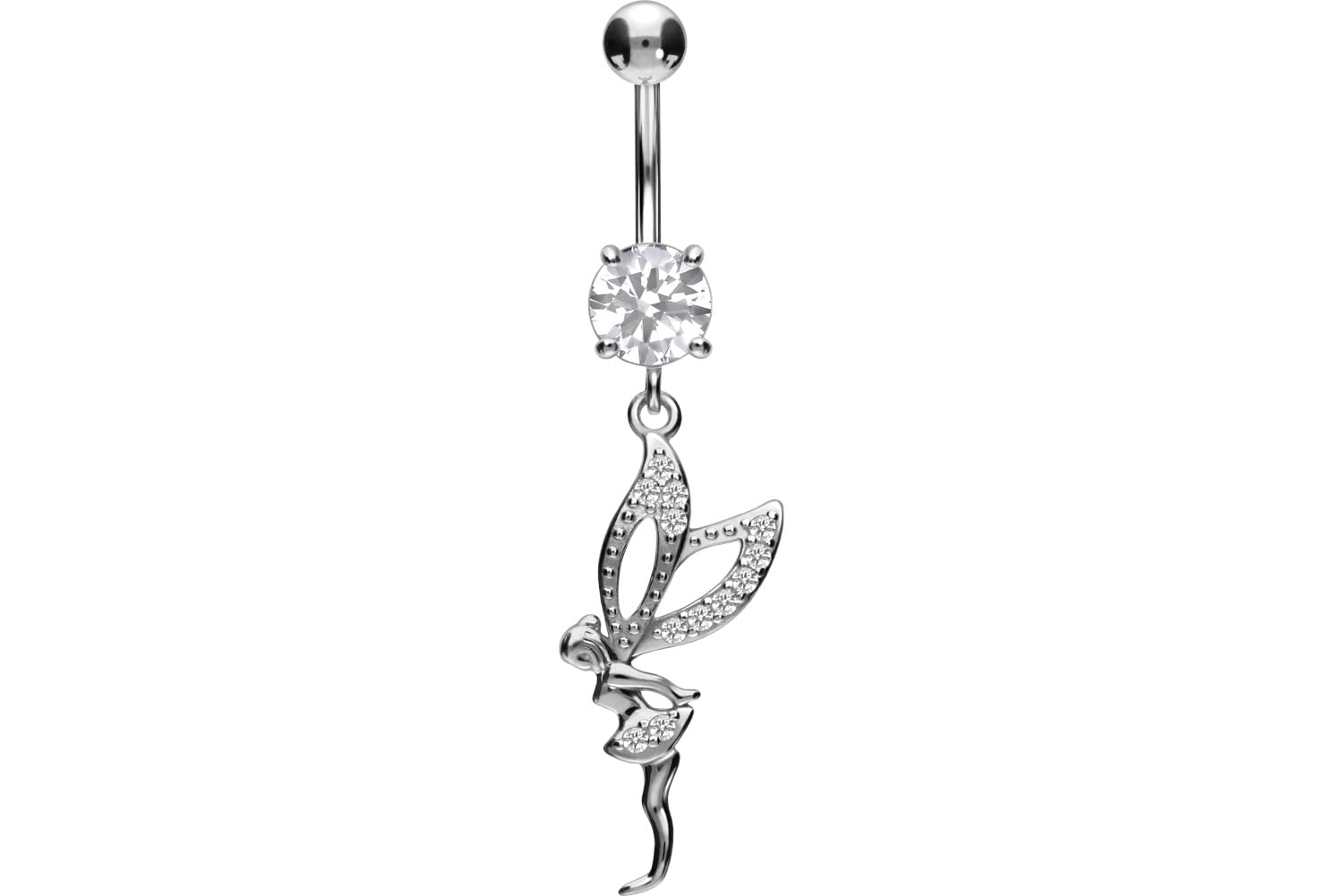 PIERCINGLINE piercing ombligo titanio | Hada plata 925 | Piercing Bananabell Plátano | selección de color