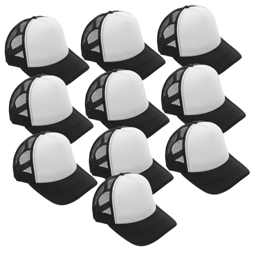Casquettes Trucker respirantes lot de 10 chapeaux polyester anti-soleil pour loisirs