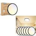 VOLISUN 1PACK 7 Inch + 6PACK 12 Inch 5CCT LED Flush Mount Ceiling Light, Dimmable Ultra-Thin LED Ceiling Light Fixture, 3000K-6500K Selectable, LED Ceiling Lights for Bedroom, Kitchen, Closet and Hal