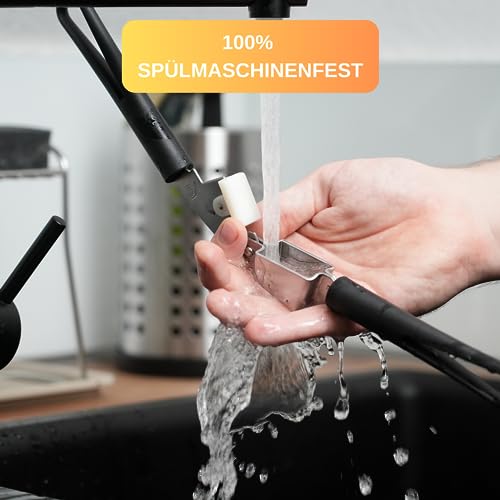 Knoblauchpresse Thiru Premium mit 2 Edelstahl Einsätzen