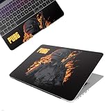 Galaxsia™ PUBG Laptop Top+Wrist Pad Vinyl Laptop Skin/Sticker/Cover Upto 15.6 Inches Laptops Laminated-Removable-HD Quality Compatible for Hp-Dell-Sony-Lenovo-Asus etc.(15x10 Inches)