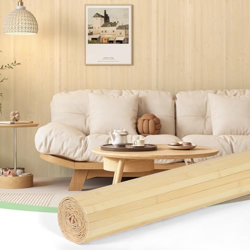 Kokorona Natural Bamboo Wall Panel for Interior Wall Decor, Pole