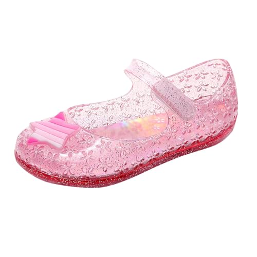 Glitter Jelly Sandals for Little Girls Kids Toddler Closed Toe Dance Party Star Mary Jane Shoes Summer Casual Flats