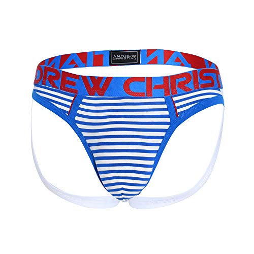 Andrew Christian Hampton Stripe Jock w/Almost Naked Blau L Cover