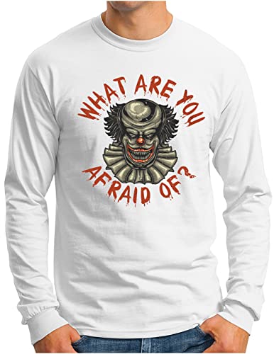 T-shirt Halloween clown tueur blanc homme pour soirée déguisée horreur
