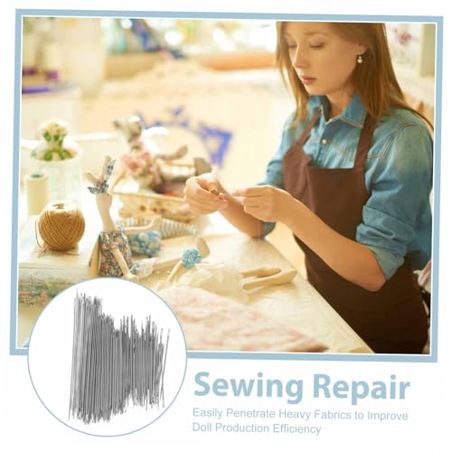 Agujas de coser de acero inoxidable PRETYZOOM que no dañan las telas finas 3