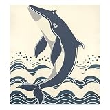 A Whale Lavastoviglie Magnete Riutilizzabile Frigorifero Pannello Frontale Magnetico Decorazione Vacanza 58,4 x 66 cm