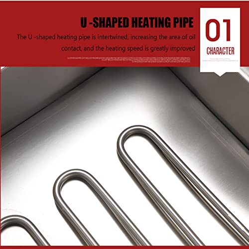 Professionelle Gas Fritteuse,12 L Große Einzeltank-Fritteuse Temperaturregelung,Easy Clean Für Gewerbliche Restaurant-Heimküche – Bild 5